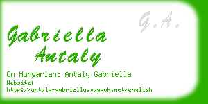 gabriella antaly business card